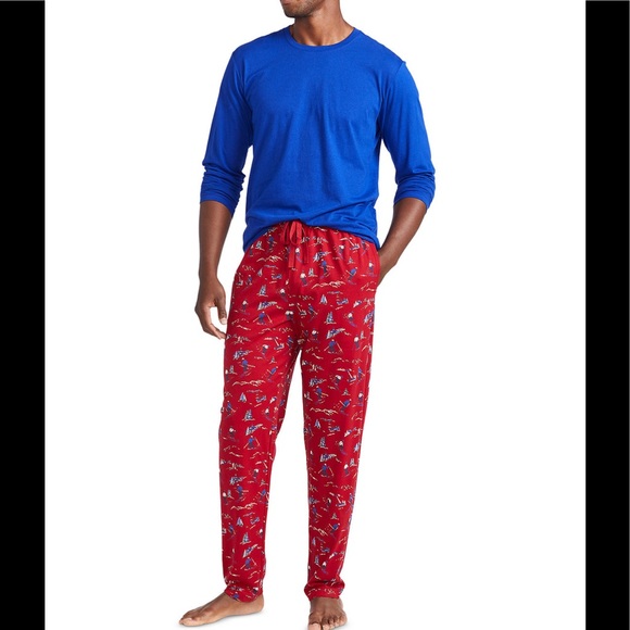 Polo Ralph Lauren Men's 2-Pc. Solid Long-Sleeve Sleep T-Shirt & Printed Pajama - Picture 1 of 5